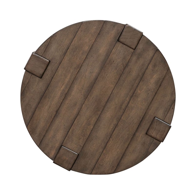 Liberty Furniture Broadmore Round Chairside Table - Brown