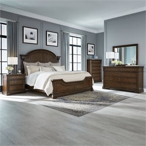 Liberty Furniture Arden Road King Poster Bed Dresser Mirror Chest Nightstand
