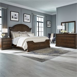 Liberty Furniture Arden Road King Poster Bed Dresser Mirror Nightstand