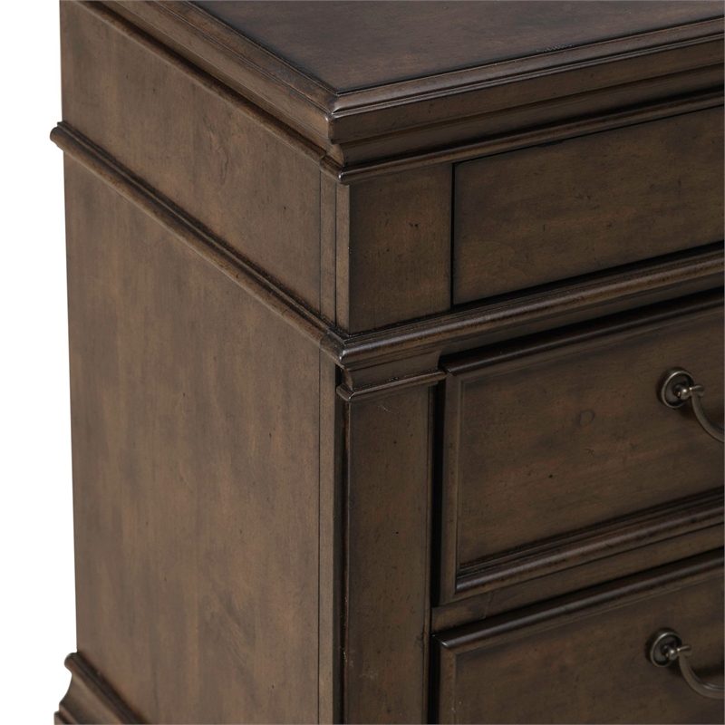 Liberty Furniture Arden Road Nightstand w/ Charging Station - Cherry