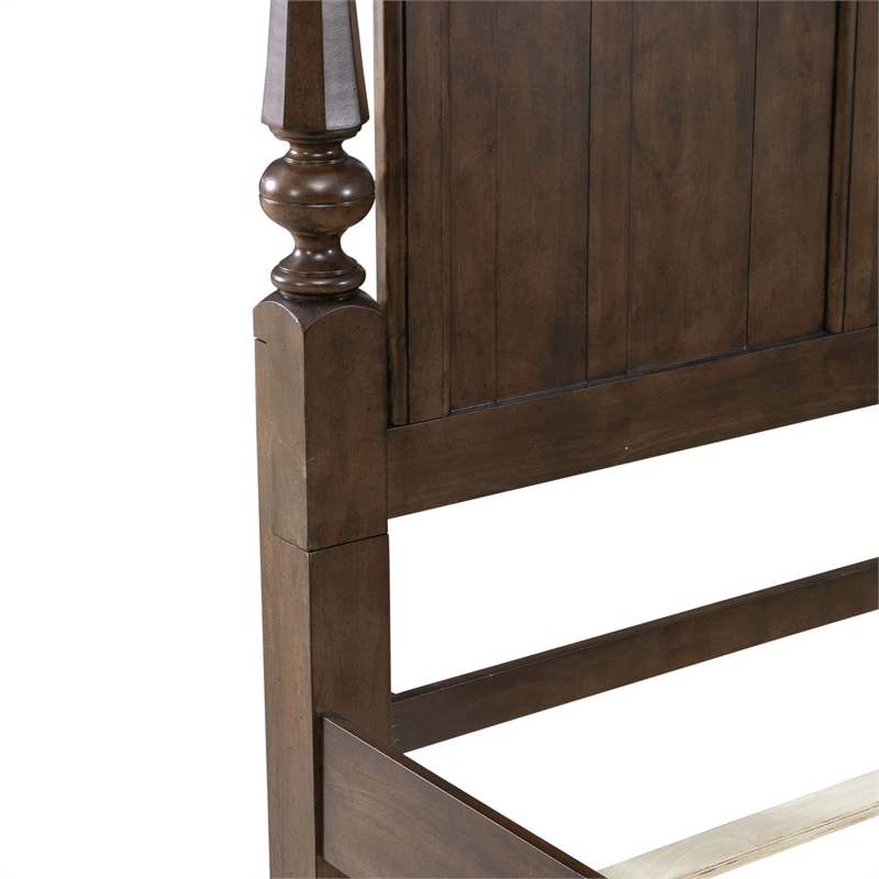 Liberty Furniture Arden Road King Poster Bed - Cherry