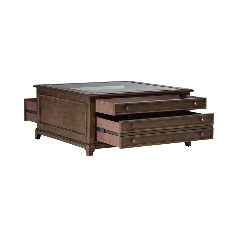 Liberty Furniture Arden Road Square Collector Cocktail Table - Cherry