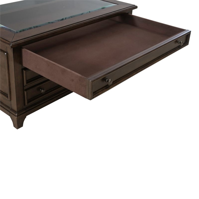 Liberty Furniture Arden Road Square Collector Cocktail Table - Cherry