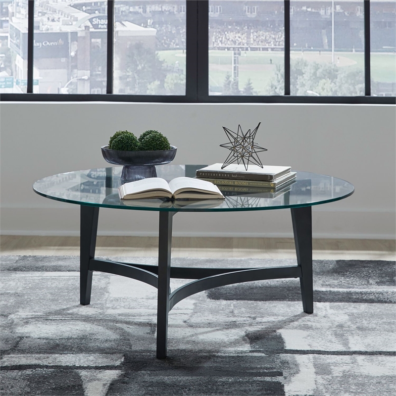 Liberty Furniture Capri Round Cocktail Table - Brown