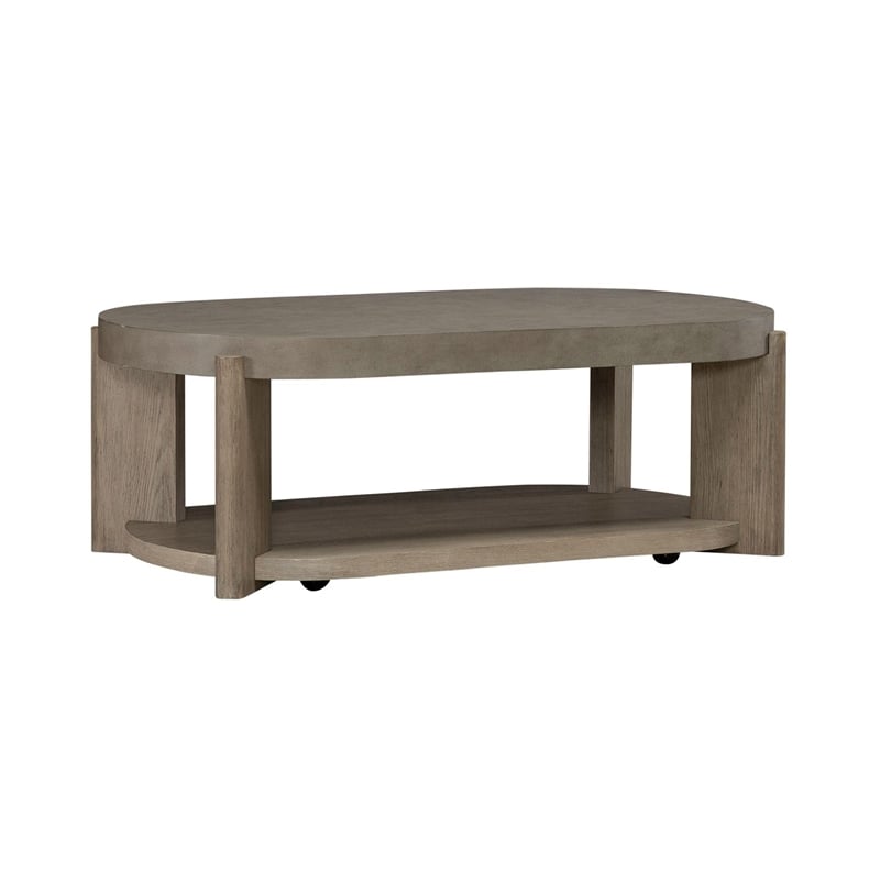 Liberty Furniture Affinity Oval Cocktail Table - Brown