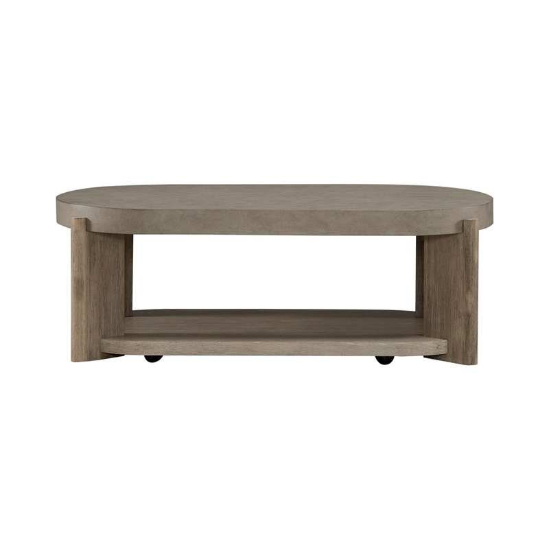 Liberty Furniture Affinity Oval Cocktail Table - Brown