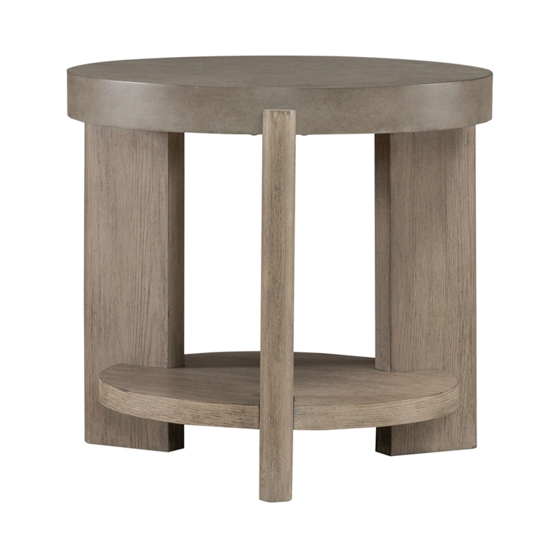 Liberty Furniture Affinity Round End Table - Brown
