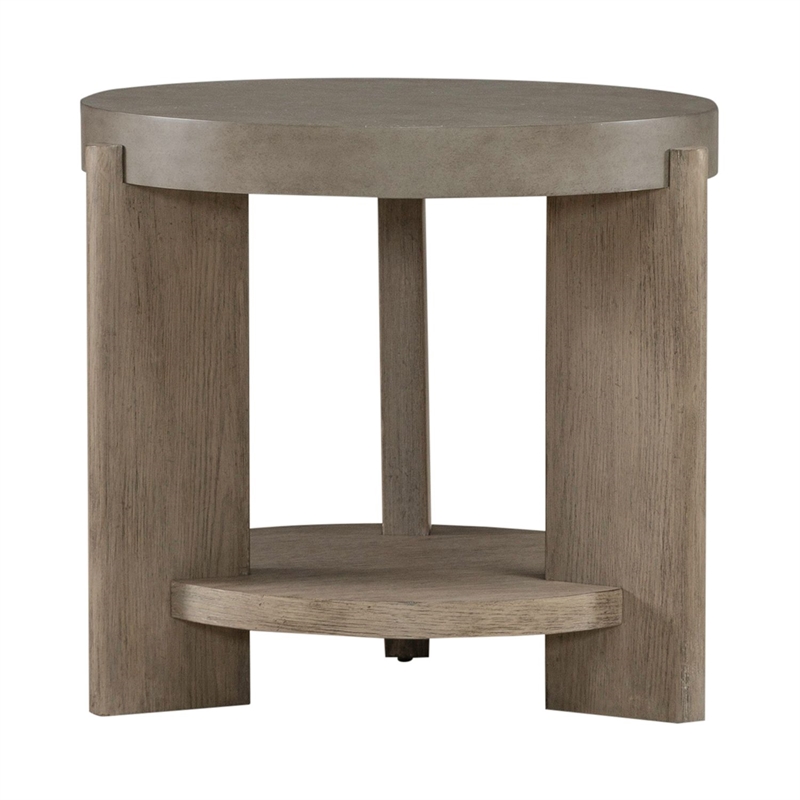 Liberty Furniture Affinity Round End Table - Brown