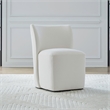 Liberty Furniture Accent Dining Chair with Castors - Rounded Back - Ivory