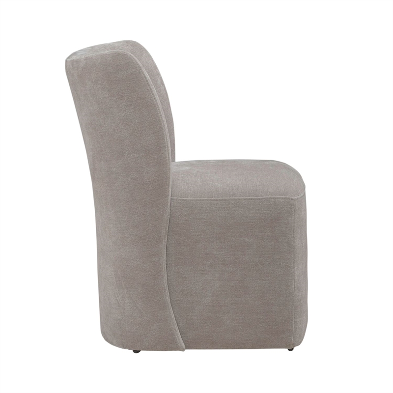 Liberty Furniture Accent Dining Chair with Castors - Rounded Back - Truffle