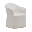 Liberty Furniture Accent Dining Chair with Castors - Squared Arm - Ivory
