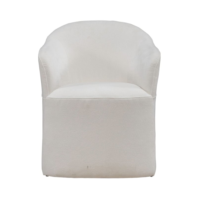 Liberty Furniture Accent Dining Chair with Castors - Squared Arm - Ivory