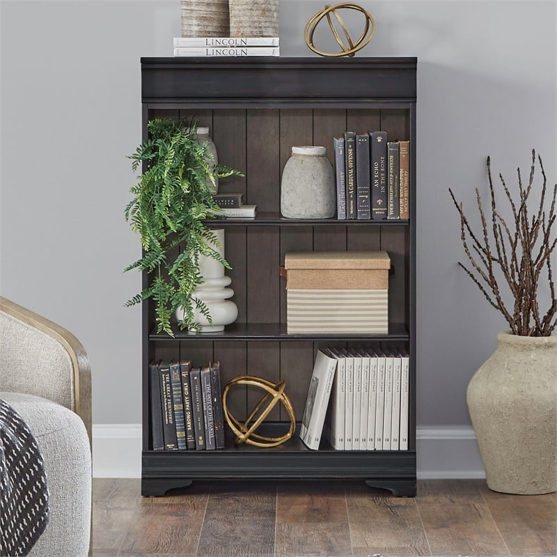 Liberty Furniture Meritage Stepped Bookcase Wall - Black