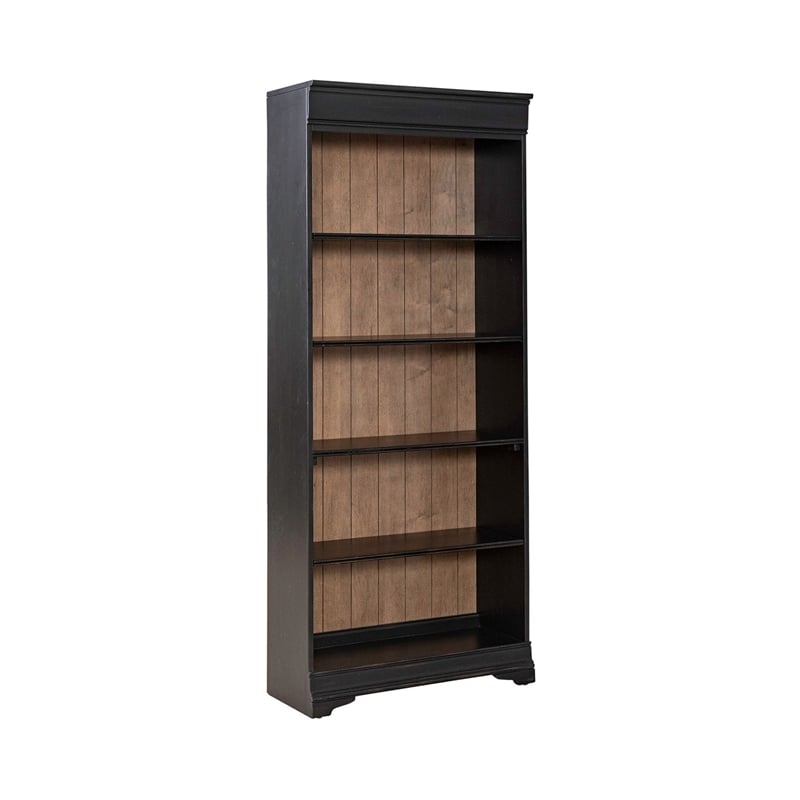Liberty Furniture Meritage Stepped Bookcase Wall - Black