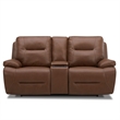 Liberty Furniture Cameron Loveseat w/Console P3 & ZG - Saddle - Brown
