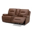 Liberty Furniture Cameron Loveseat w/Console P3 & ZG - Saddle - Brown