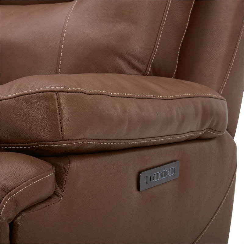 Liberty Furniture Cameron Loveseat w/Console P3 & ZG - Saddle - Brown