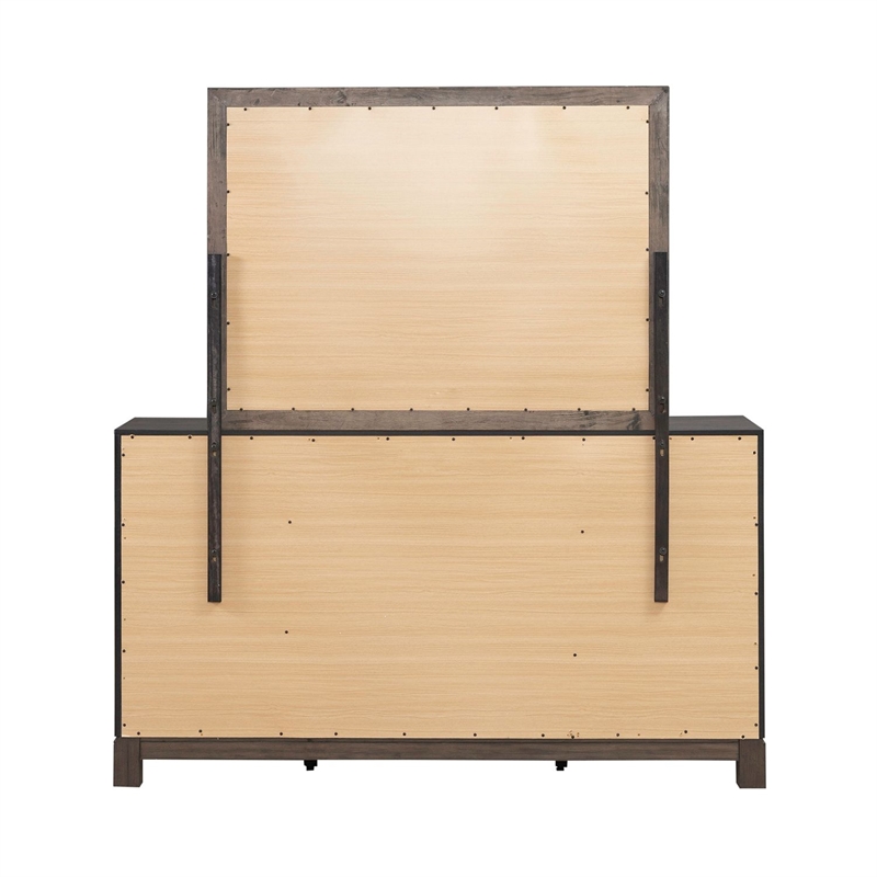 Liberty Furniture Modern Edge Dresser & Mirror - Brown