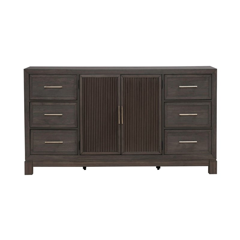 Liberty Furniture Modern Edge 2 Door 6 Drawer Dresser - Brown
