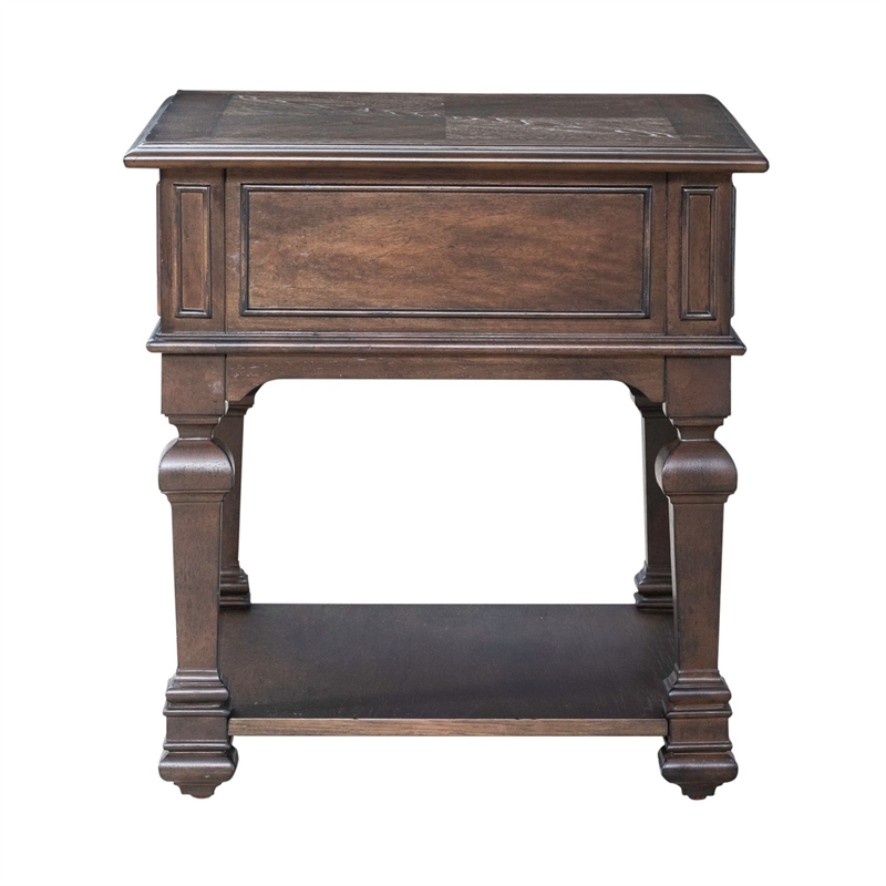 Liberty Furniture Provence Park Drawer End Table - Brown