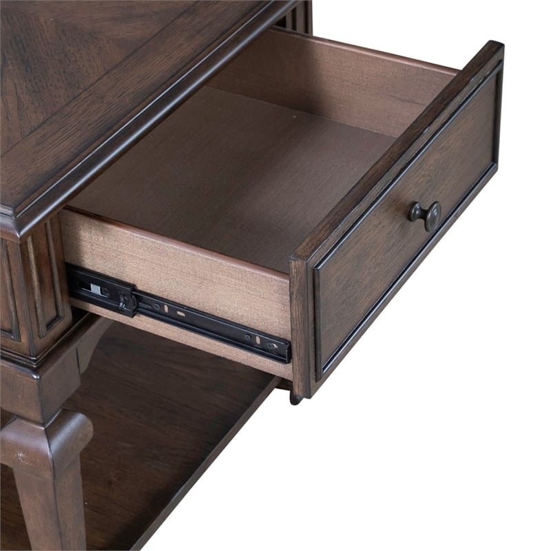 Liberty Furniture Provence Park Drawer End Table - Brown