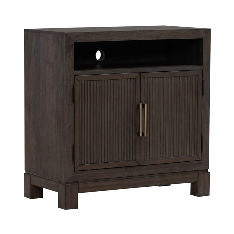 Liberty Furniture Modern Edge Bedside Chest w/ Charging Station - Brown