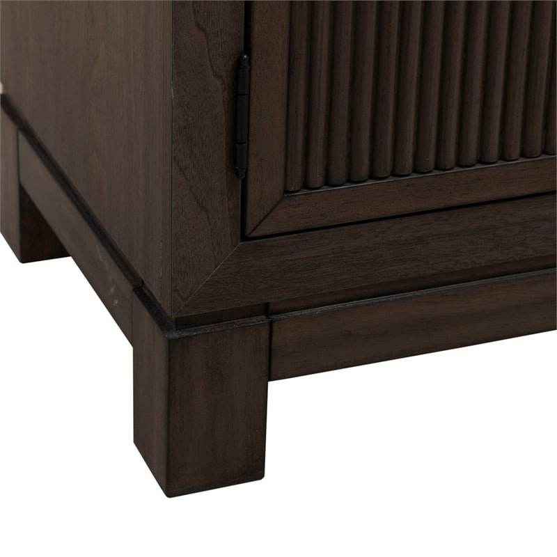 Liberty Furniture Modern Edge Bedside Chest w/ Charging Station - Brown