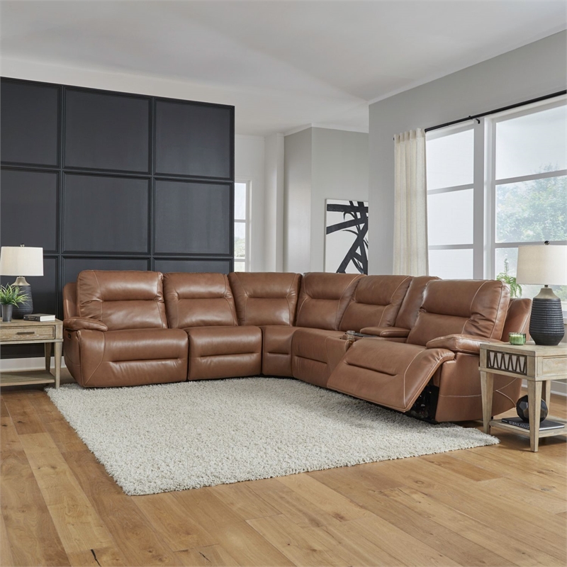 Liberty Furniture Cameron 6 Piece Sectional - Brown