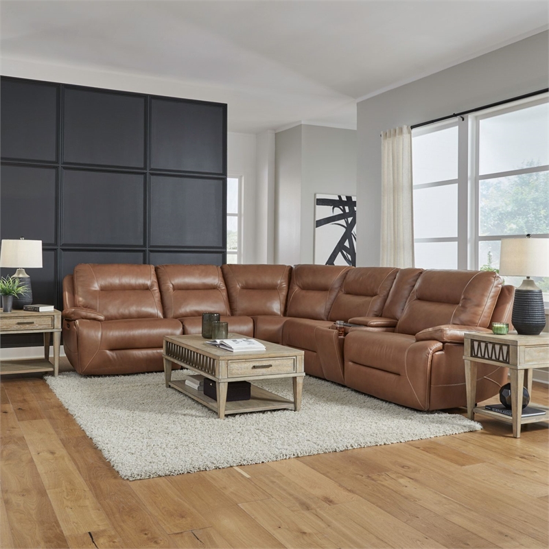 Liberty Furniture Cameron 6 Piece Sectional - Brown