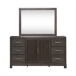 Liberty Furniture Modern Edge King Upholstered Bed Dresser Mirror - Brown