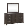 Liberty Furniture Modern Edge King Upholstered Bed Dresser Mirror - Brown