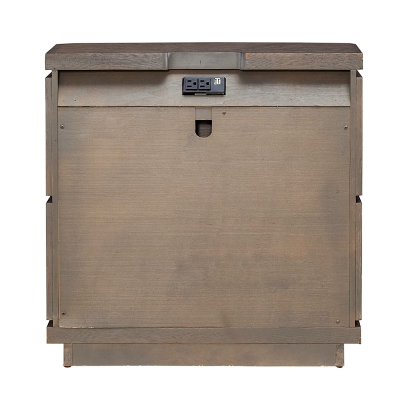 Liberty Furniture Cascade Falls Nightstand w/ Charging Station - Brown