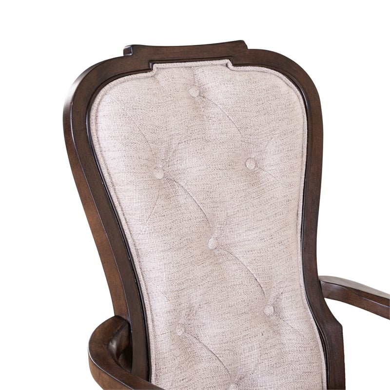 Liberty Furniture Provence Park Upholstered Arm Chair (RTA) - Set of 2 - Brown