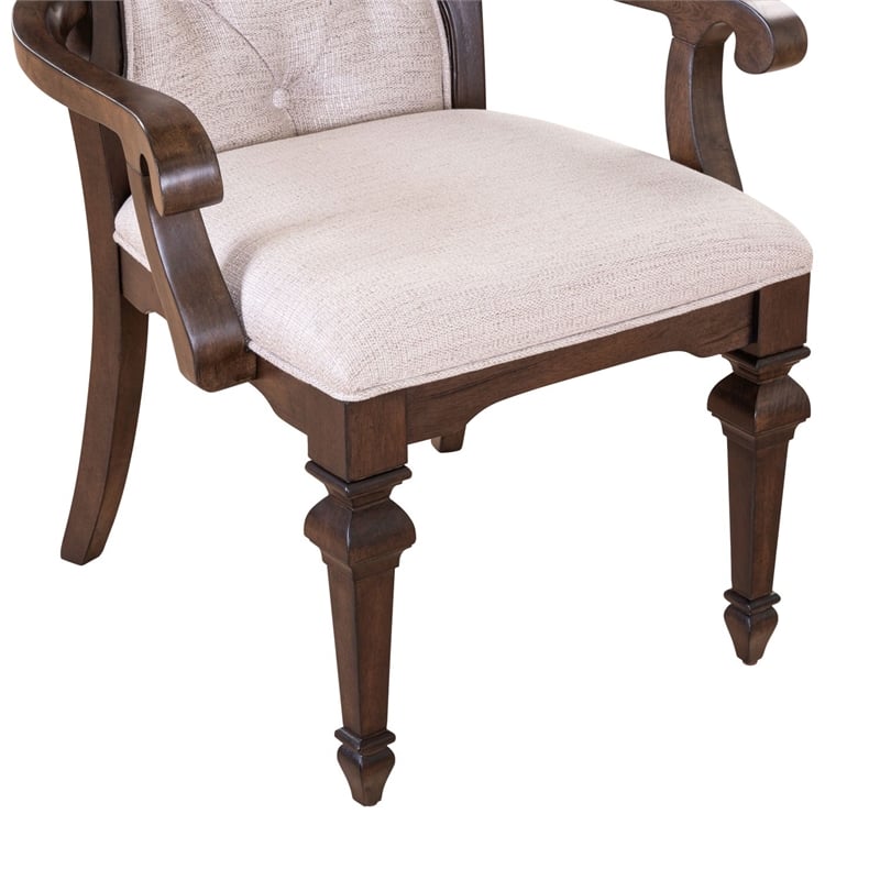 Liberty Furniture Provence Park Upholstered Arm Chair (RTA) - Set of 2 - Brown