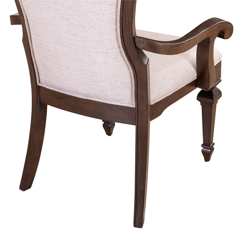 Liberty Furniture Provence Park Upholstered Arm Chair (RTA) - Set of 2 - Brown