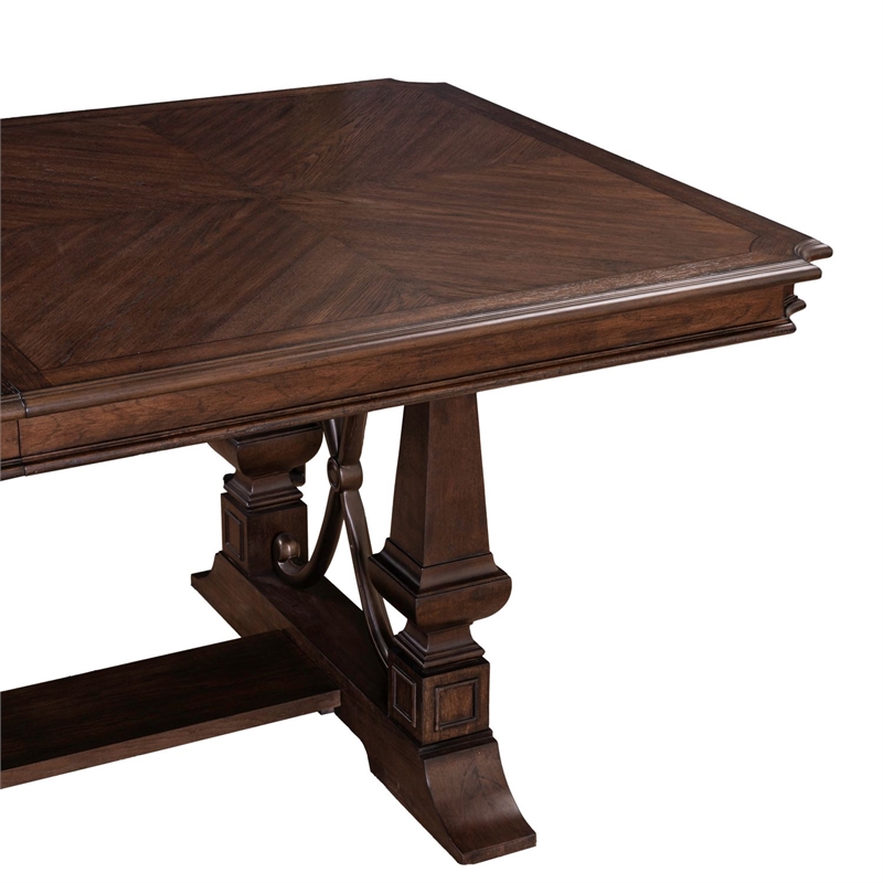 Liberty Furniture Provence Park Trestle Table Set - Brown