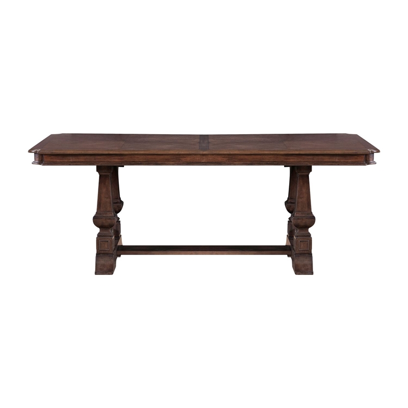 Liberty Furniture Provence Park Trestle Table Set - Brown