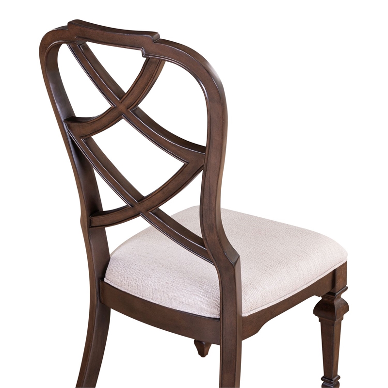 Liberty Furniture Provence Park Wood Back Side Chair (RTA) - Set of 2 - Brown