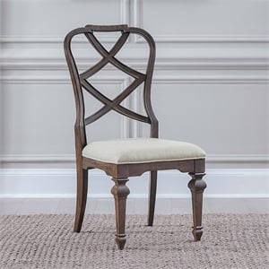 Liberty Furniture Provence Park Wood Back Side Chair (RTA) - Set of 2 - Brown