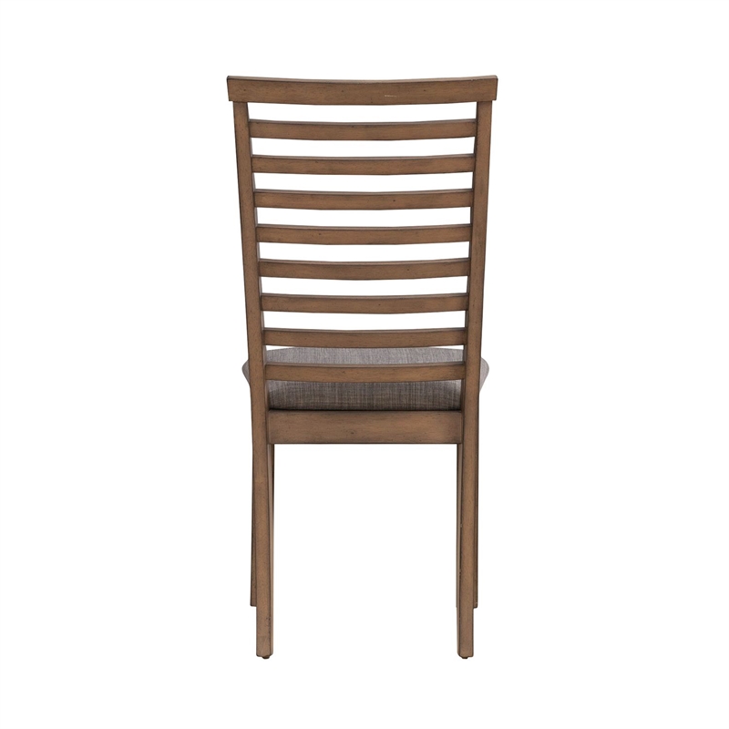 Liberty Furniture Brook Bay Uph Ladder Back Side Chair (RTA) - Set of 2 - Brown