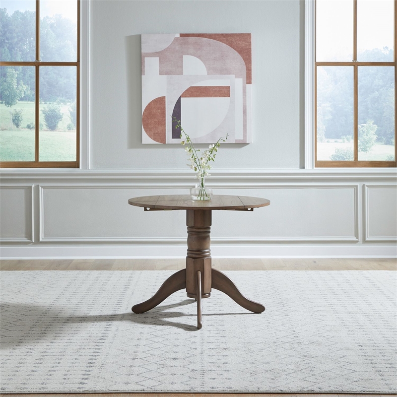 Liberty Furniture Brook Bay 3 Piece Drop Leaf Set - Brown