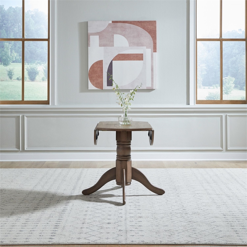 Liberty Furniture Brook Bay Opt 3 Piece Drop Leaf Table Set - Brown