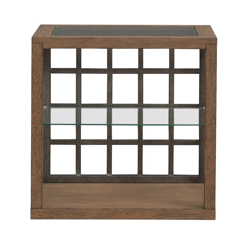 Liberty Furniture Bayhill Trellis End Table - Brown