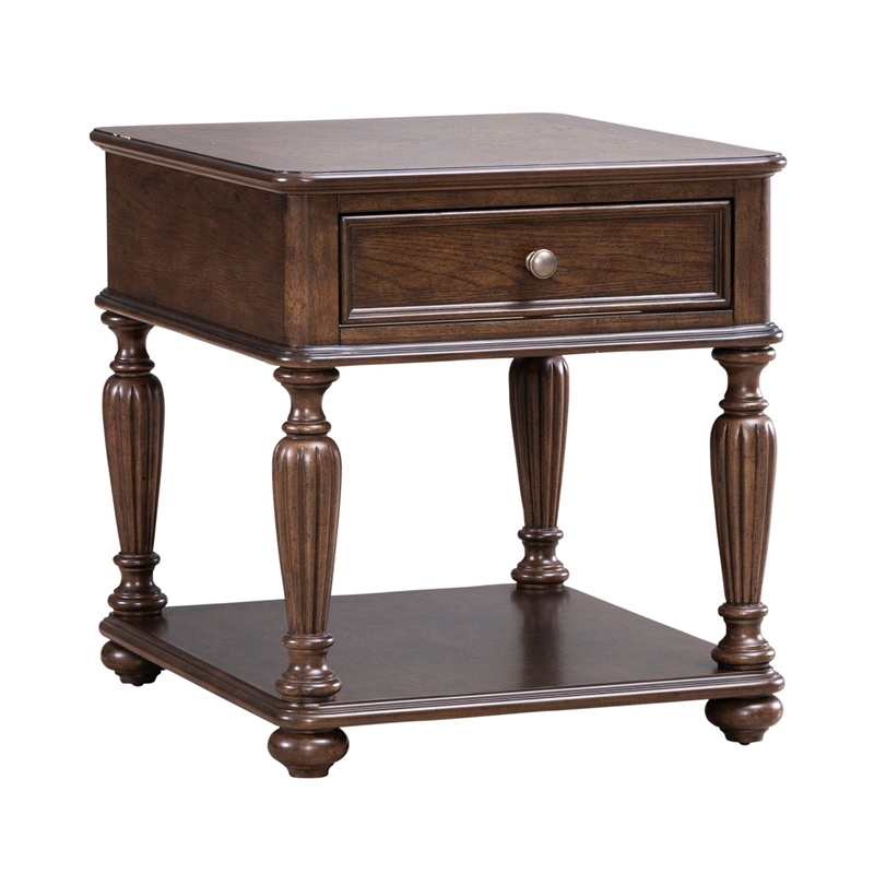 Liberty Furniture Allington Rectangular End Table - Brown