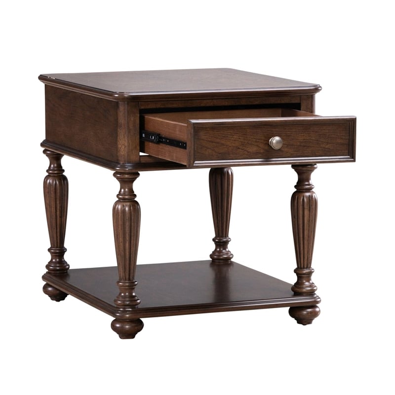 Liberty Furniture Allington Rectangular End Table - Brown