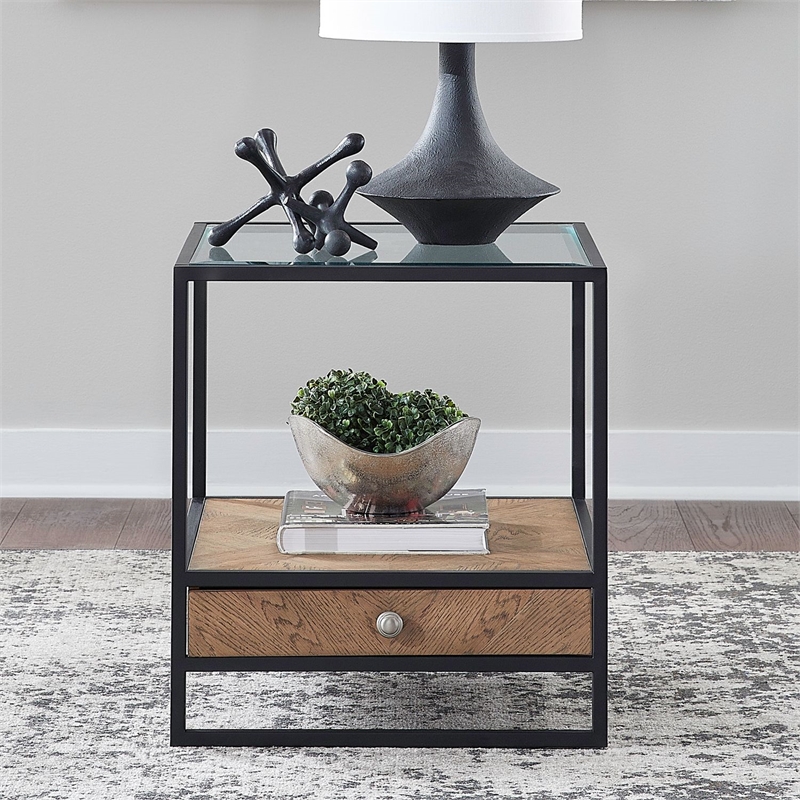 Liberty Furniture Bedford Drawer End Table - Brown