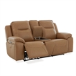 Liberty Furniture Callihan Loveseat w/ Console P3 & ZW - Brown