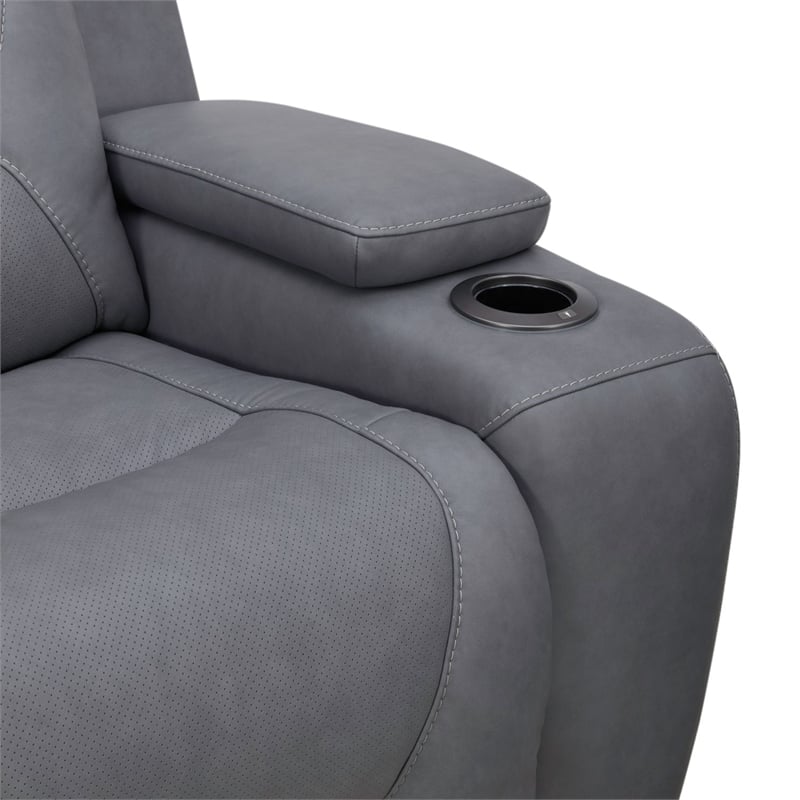 Liberty Furniture Chapman Loveseat w/ Console P2 & ZG - Gray