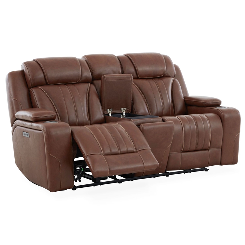Liberty Furniture Caswell Loveseat w/ Console P2 & ZG - Brown