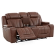 Liberty Furniture Caswell Loveseat w/ Console P2 & ZG - Brown
